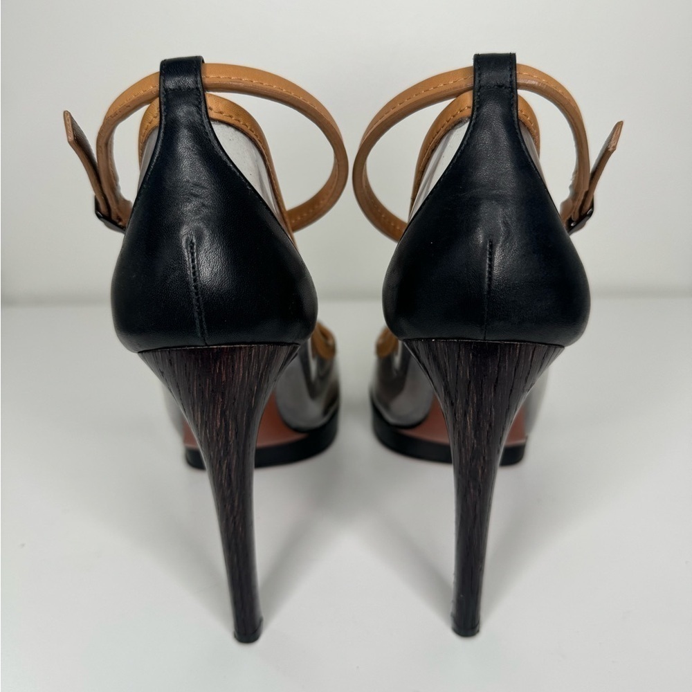 Lanvin Crystal Cap Toe Clear Heels Sz 39.5 - Picture 3 of 7